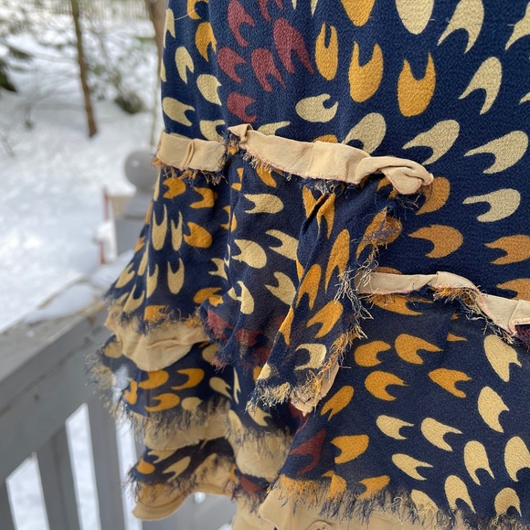 FREE PEOPLE Silk Mixed Media Skirt Top - Picture 6 of 16